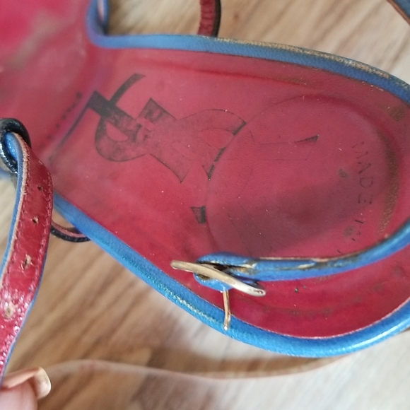 Yves Saint Laurent Vintage Womens Strappy Open Toe Heel - Picture 10 of 15